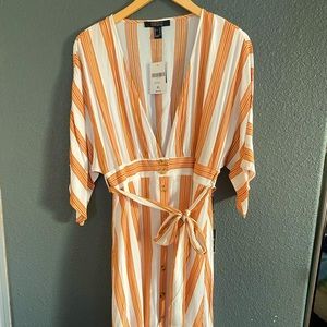 Forever 21 stripe midi dress